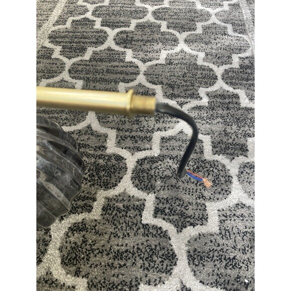 Sconce Tulip Shaped Smoked Colored Glass Shade Hard Wired Light Lamp - Picture 5 of 16